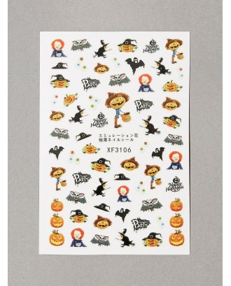 Halloween Pumpkin Pattern Nail Stickers