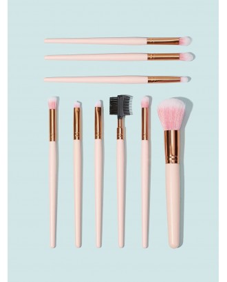 Duo-fiber Makeup Brush Set 9pcs