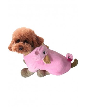 Pink Pig Hooded Cute Pet Dog Apparel