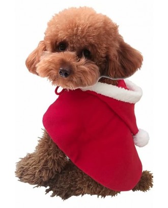 Red Santas Christmas Cloak Cute Pets Apparel