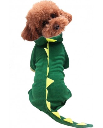 Green Cute Dinosaur Small Pet Dog Apparel