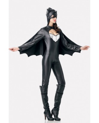 Black Faux Leather Batwoman Adults Halloween Apparel