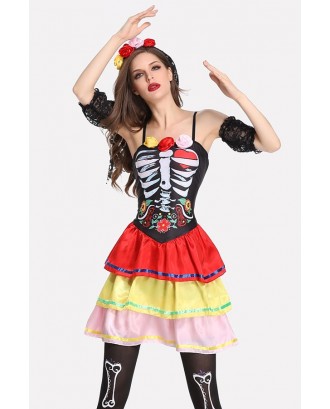 Multi Skeleton Dress Halloween Apparel