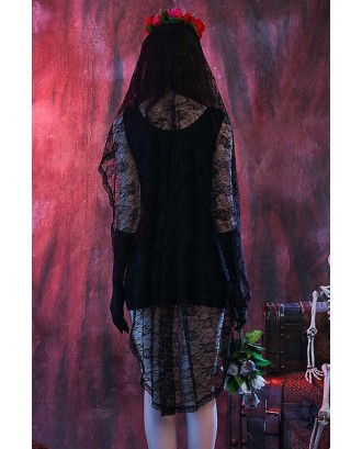 Black Corpse Bride Skeleton Halloween Apparel