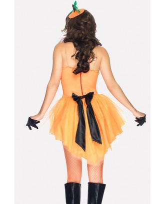 Yellow Pumpkin Dress Halloween Apparel