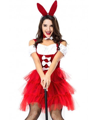 Red Tulle Dress Fantasy Bunny Apparel
